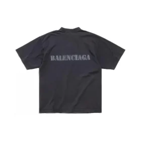 T-shirt met sjabloonprint “Zwart” 764235TQVA31750