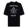 T-shirt met slogan, korte mouwen, zwart 641532TJV781000