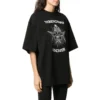 T-shirt met slogan, korte mouwen, zwart 641532TJV781000