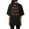 T-shirt met slogan, korte mouwen, zwart 641532TJV781000