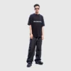 T-shirt met vervaagd logo “Black Blue” 661705TKVD51070
