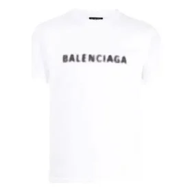 T-shirt met vervaagd logo “White Black” 661705TKVD59040