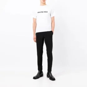 T-shirt met vervaagd logo “White Black” 661705TKVD59040