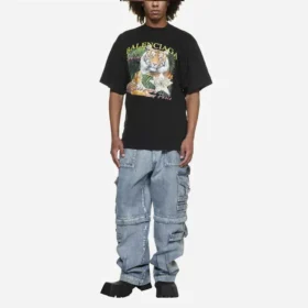 T-shirt met ‘Year of the Tiger’-logo “Zwart” 681314TLVH21000