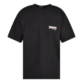 T-shirt voor Political Campaign, Large-pasvorm, “Zwart” 641675TKVJ11070
