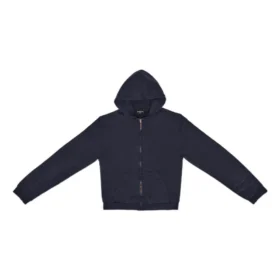 Tab Worn-Out Hoodie met rits “Zwart” 697949TMVC21151