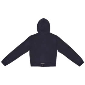Tab Worn-Out Hoodie met rits “Zwart” 697949TMVC21151