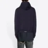 Tab Worn-Out Hoodie met rits “Zwart” 697949TMVC21151