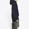 Tab Worn-Out Hoodie met rits “Zwart” 697949TMVC21151
