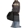 Tape Type Hoodie met gescheurde zakken en tape-details, ruime pasvorm “Dark Grey” 744441TQVA98519
