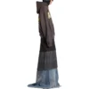 Tape Type Hoodie met gescheurde zakken en tape-details, ruime pasvorm “Dark Grey” 744441TQVA98519