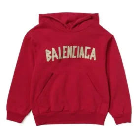 Tape Type Hoodie van katoen met band “Red” 682019TOVB36400