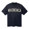 Tape Type T-shirt, medium pasvorm “Black Faded” 739784TOVA91055