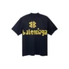 Tape Type T-shirt, medium pasvorm “Black Faded” 739784TOVA91055