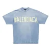 Tape Type T-shirt, medium pasvorm “Faded Blue” 739784TOVA94530