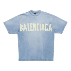 Tape Type T-shirt, medium pasvorm “Faded Blue” 739784TOVA94530