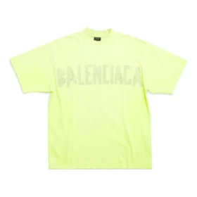 Tape Type T-shirt, medium pasvorm “Fluo Yellow” 739784TOVA97204