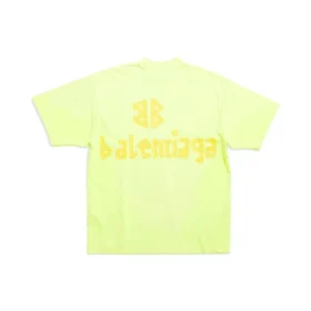 Tape Type T-shirt, medium pasvorm “Fluo Yellow” 739784TOVA97204