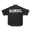 Tape Type-t-shirt met korte mouwen en tape-effect, ruime pasvorm “Black” 738761TNM601000