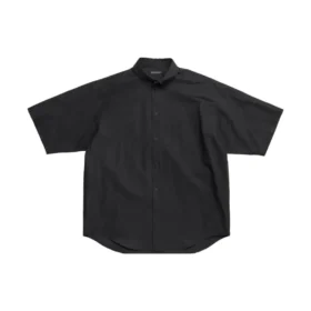 Tape Type-t-shirt met korte mouwen en tape-effect, ruime pasvorm “Black” 738761TNM601000