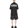 Tape Type-t-shirt met korte mouwen en tape-effect, ruime pasvorm “Black” 738761TNM601000
