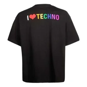 Tech met korte mouwen, unisex, zwart 556133TDV201000