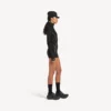 Technische bodysuit met lange mouwen voor dames in zwart