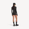 Technische bodysuit met lange mouwen voor dames in zwart