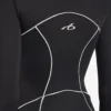 Technische bodysuit met lange mouwen voor dames in zwart