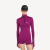 Techwear-bodysuit met lange mouwen voor dames in violet/oranje