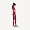 Techwear-bodysuit met uitsnijdingen voor dames in bordeauxrood/aqua