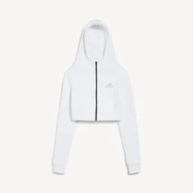 Techwear-cocoon-Hoodie voor dames in wit