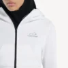Techwear-cocoon-Hoodie voor dames in wit