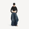 Techwear-cocoonhoodie voor dames in zwart