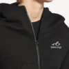 Techwear-cocoonhoodie voor dames in zwart