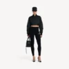 Techwear-legging voor dames in zwart