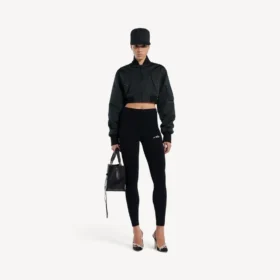 Techwear-legging voor dames in zwart