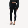 Techwear-legging voor dames in zwart