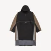 Techwear-poncho voor heren in zwart