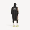 Techwear-poncho voor heren in zwart