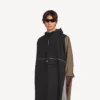 Techwear-poncho voor heren in zwart