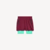 Techwear-short voor heren in bordeauxrood/aqua