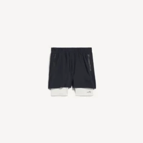 Techwear-short voor heren in marineblauw/wit