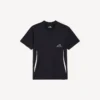 Techwear-T-shirt met korte mouwen voor heren in marineblauw/wit