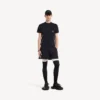 Techwear-T-shirt met korte mouwen voor heren in marineblauw/wit