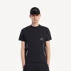 Techwear-T-shirt met korte mouwen voor heren in marineblauw/wit