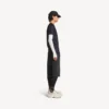 Techwear-T-shirt met lange mouwen voor heren in marineblauw/wit