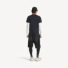 Techwear-T-shirt met lange mouwen voor heren in marineblauw/wit