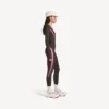 Techwear-top met lange mouwen voor dames in kaki-bruin/neonroze