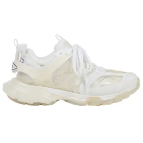 Track Clear Sole lage sneakers van mesh en nylon, wit 647742W3BM19000